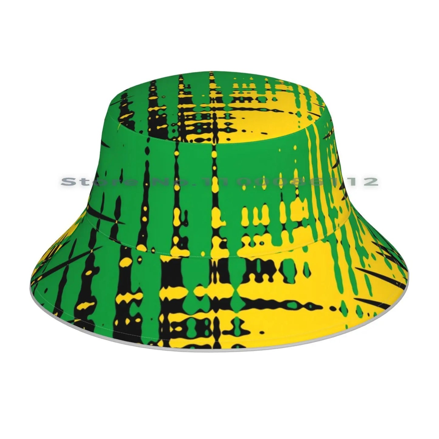 Jamaica Flag Colors Tie-Dye Art By Actively Abstract-Jamaican