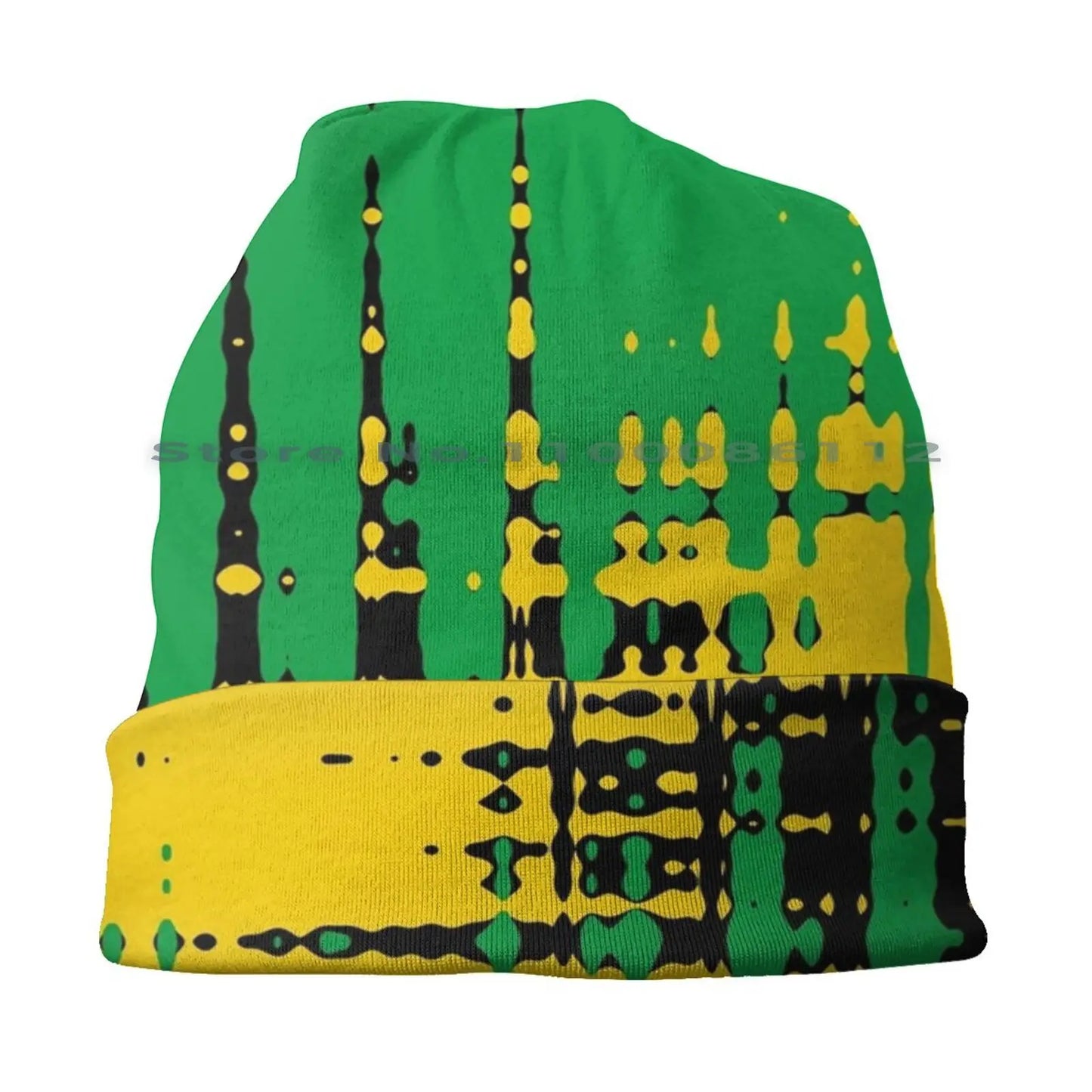 Jamaica Flag Colors Tie-Dye Art By Actively Abstract-Jamaican