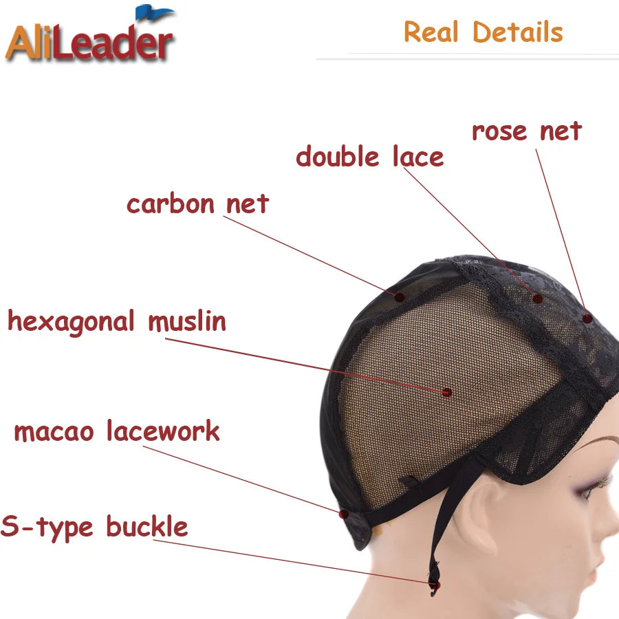 Stretch Swiss Lace Wig Cap For Making Wigs With Adjustable Straps