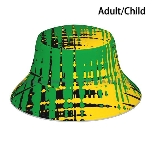 Jamaica Flag Colors Tie-Dye Art By Actively Abstract-Jamaican