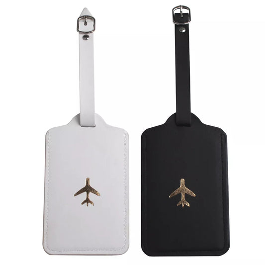 Leather Suitcase Luggage Tag Label Bag Pendant Handbag Portable