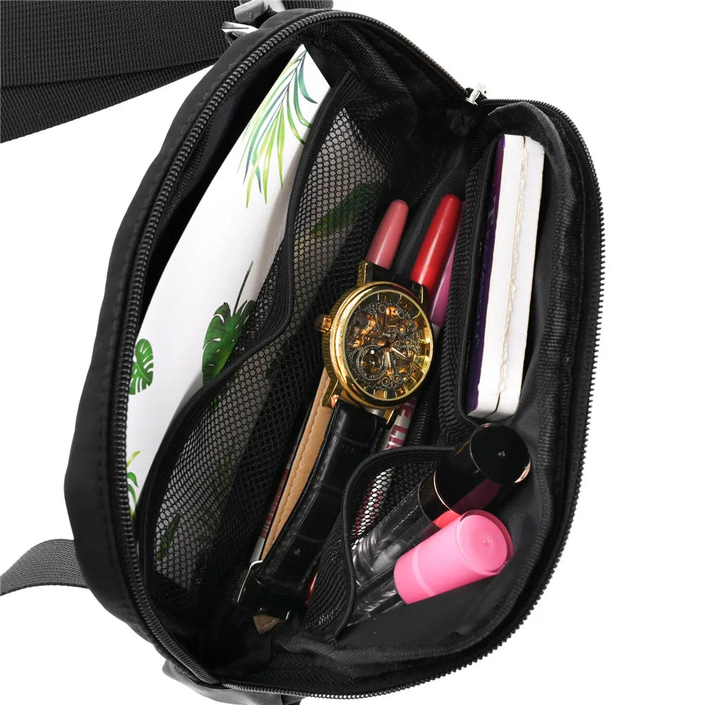 Fashion Women Waist Bag Zipper Fanny Pack Chest Bag Outdoor Sports