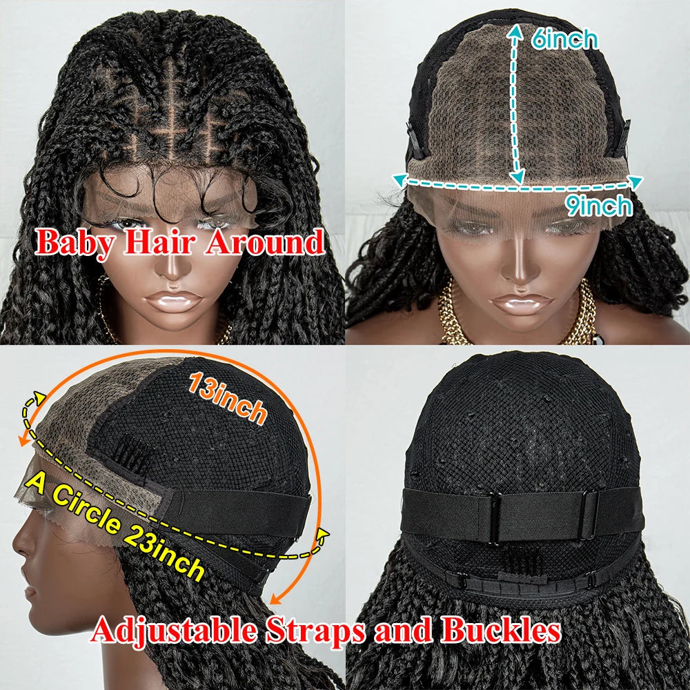 Synthetic Lace Braided Wigs Cornrow Braids Lace Wigs