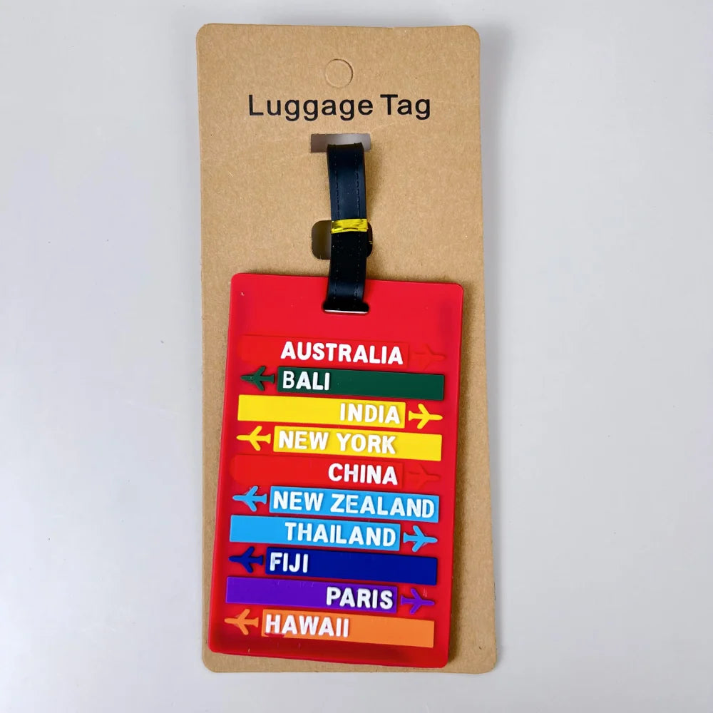 Novelty Letters Luggage Travel Tag Silica Gel Suitcase