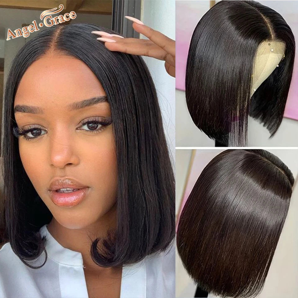 Brazilian Straight Bob 13x4 Lace Front Wigs Transparent Lace Front Human Hair