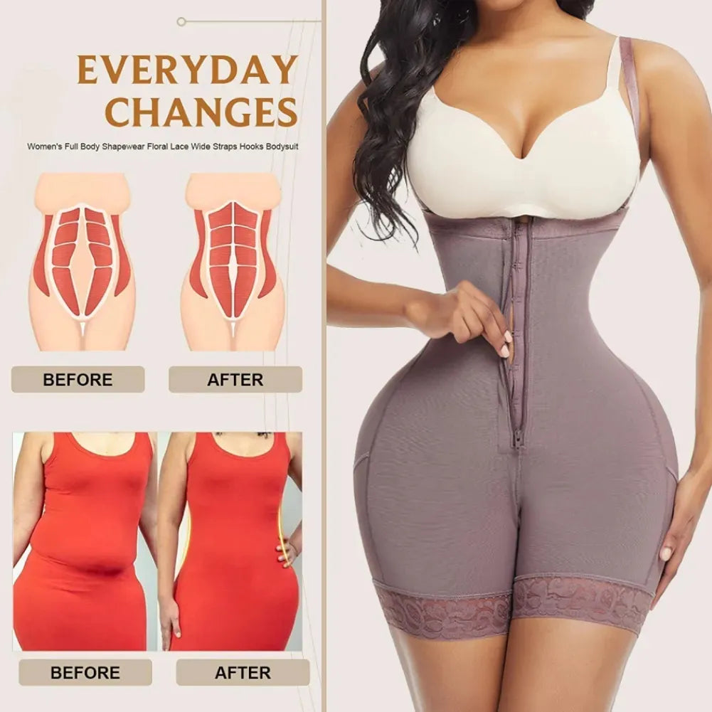 Fajas Colombianas High Waist Trainer Body Shapewear Slimming Sheath