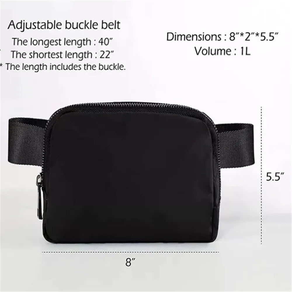 Fashion Women Waist Bag Zipper Fanny Pack Chest Bag Outdoor Sports