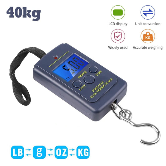 Kitchen Scales Weight Scale Portable Digital LCD Scale 40kg Electronic Luggage