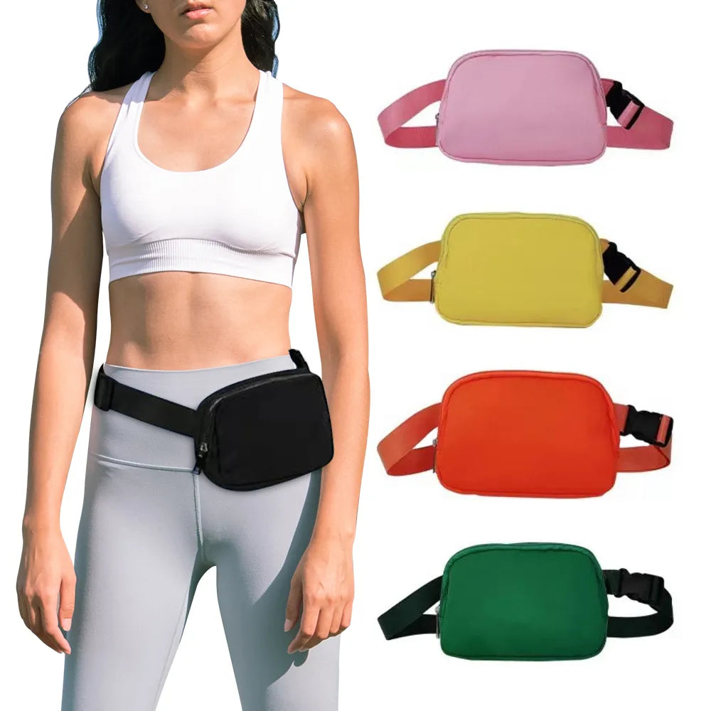 Fashion Women Waist Bag Zipper Fanny Pack Chest Bag Outdoor Sports