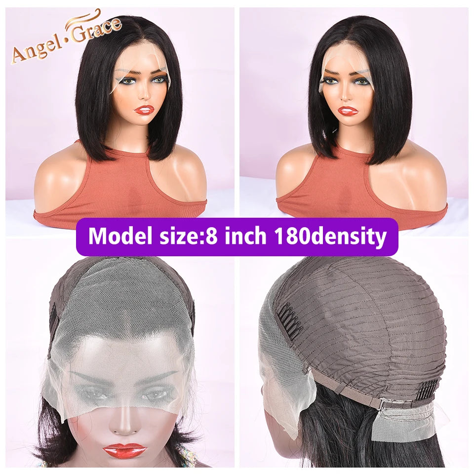 Brazilian Straight Bob 13x4 Lace Front Wigs Transparent Lace Front Human Hair