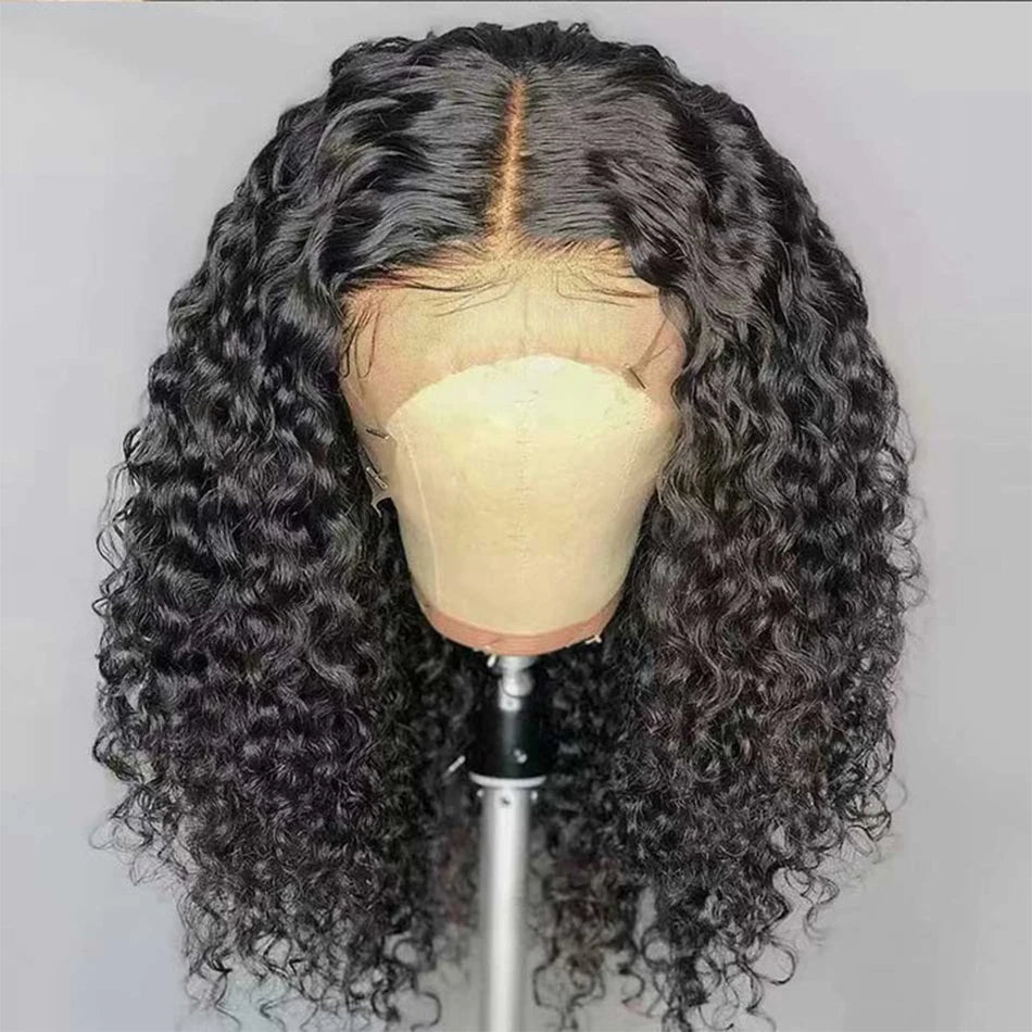 12A Brazilian Kinky Curly Bob Wig Human Hair Lace Frontal Wigs Closure Wig