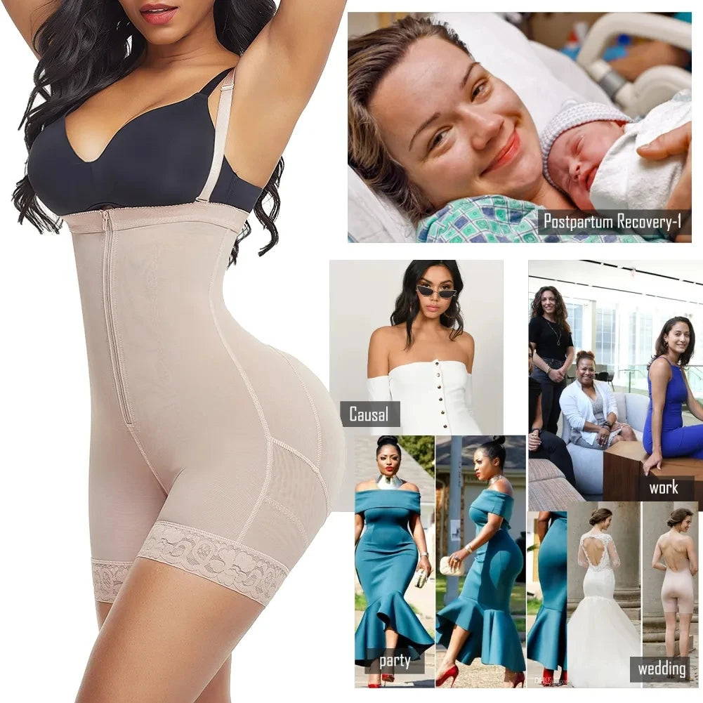 Fajas Colombianas High Waist Trainer Body Shapewear Slimming Sheath