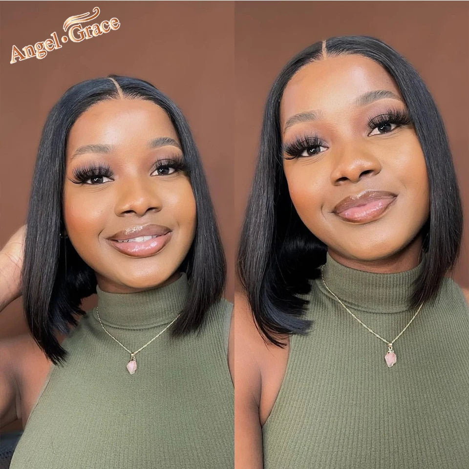 Brazilian Straight Bob 13x4 Lace Front Wigs Transparent Lace Front Human Hair