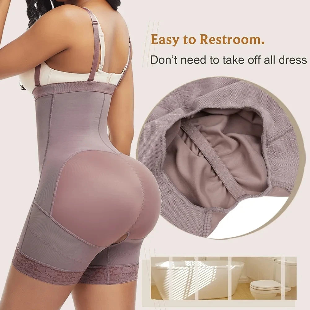 Fajas Colombianas High Waist Trainer Body Shapewear Slimming Sheath